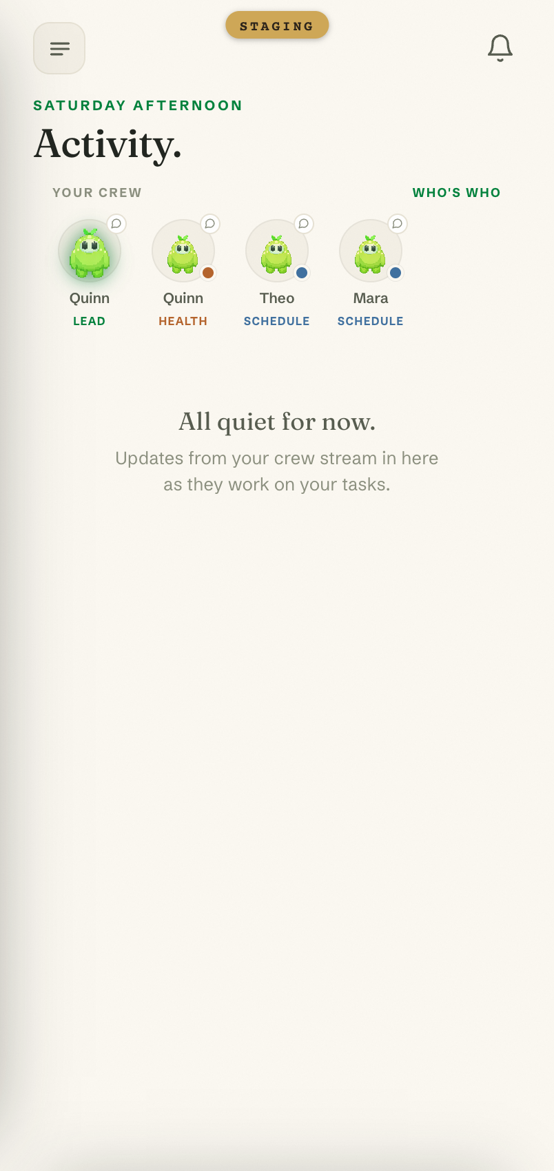 Activity history