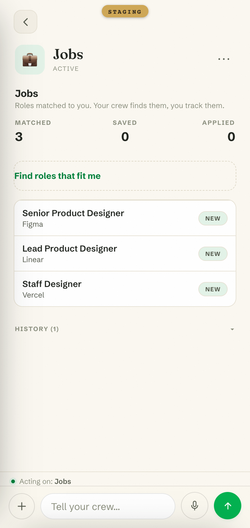 Jobs mini-app